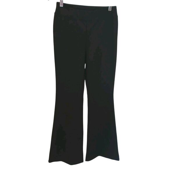 OGL Ponte Black Slimming Ponte Mid-Rise Pull-on Flared Pants Size Small NWT $49 - Picture 2 of 11